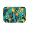Pineapples And Lemons Teal Bath Mat Small 24X17 Home Decor