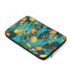 Pineapples And Lemons Vintage Teal Collage Laptop Sleeve