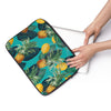 Pineapples And Lemons Vintage Teal Collage Laptop Sleeve