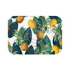 Pineapples And Lemons White Bath Mat Small 24X17 Home Decor