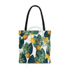 Pineapples And Lemons White Chic Tote Bag Large Bags