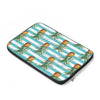 Pineapples And Teal Blue Stripes Chic Laptop Sleeve