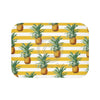 Pineapples And Yellow Stripes Chic Bath Mat Small 24X17 Home Decor
