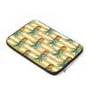 Pineapples And Yellow Stripes Chic Laptop Sleeve