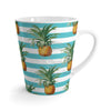 Pineapples Blue Stripes White Latte Mug Mug