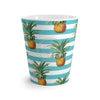 Pineapples Blue Stripes White Latte Mug Mug