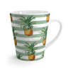 Pineapples Green Stripes White Latte Mug Mug