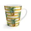 Pineapples Yellow Stripes White Latte Mug Mug