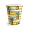 Pineapples Yellow Stripes White Latte Mug Mug
