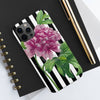 Pink Peony Black Pinstripe Art Case Mate Tough Phone Cases