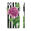 Pink Peony Black Pinstripe Art Case Mate Tough Phone Cases Iphone 6/6S Plus