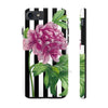 Pink Peony Black Pinstripe Art Case Mate Tough Phone Cases Iphone 7 8