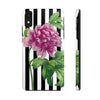 Pink Peony Black Pinstripe Art Case Mate Tough Phone Cases Iphone Xr