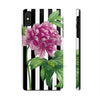 Pink Peony Black Pinstripe Art Case Mate Tough Phone Cases Iphone Xs Max