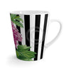 Pink Peony Black Stripes White Latte Mug Mug