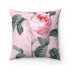 Pink Rose On Art Square Pillow 14 X Home Decor