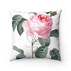 Pink Rose On White Art Square Pillow 16 X Home Decor