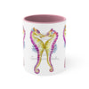 Pink Seahorses Love Watercolor On White Art Accent Coffee Mug 11Oz