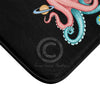 Pink Teal Octopus Cosmic Dancer Art Bath Mat Home Decor