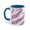 Pink Tentacles Octopus Ink On White Art Accent Coffee Mug 11Oz