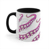 Pink Tentacles Octopus Ink On White Art Accent Coffee Mug 11Oz Black /