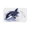 Playful Baby Orca Whale In Blue Bath Mat Large 34X21 Home Decor