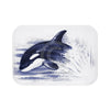 Playful Baby Orca Whale In Blue Bath Mat Small 24X17 Home Decor