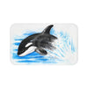 Playful Baby Orca Whale Watercolor Art Bath Mat Large 34X21 Home Decor