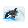 Playful Baby Orca Whale Watercolor Art Bath Mat Small 24X17 Home Decor