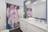 Polar Bear Dreams Northern Lights Watercolor Art Shower Curtain Home Decor
