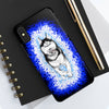 Polar Blue Husky Dog Running Art Black Case Mate Tough Phone Cases
