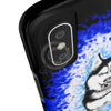 Polar Blue Husky Dog Running Art Black Case Mate Tough Phone Cases