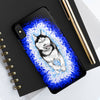 Polar Blue Husky Dog Running Art Black Case Mate Tough Phone Cases