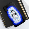 Polar Blue Husky Dog Running Art Black Case Mate Tough Phone Cases