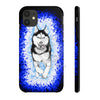 Polar Blue Husky Dog Running Art Black Case Mate Tough Phone Cases Iphone 11