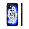 Polar Blue Husky Dog Running Art Black Case Mate Tough Phone Cases Iphone 12