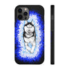 Polar Blue Husky Dog Running Art Black Case Mate Tough Phone Cases Iphone 12 Pro Max