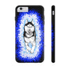 Polar Blue Husky Dog Running Art Black Case Mate Tough Phone Cases Iphone 6/6S Plus