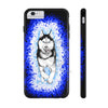 Polar Blue Husky Dog Running Art Black Case Mate Tough Phone Cases Iphone 6/6S Plus