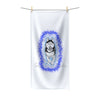 Polar Blue Husky Dog Running Art Polycotton Towel 30 × 60 Home Decor