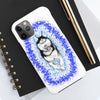 Polar Blue Husky Dog Running Art White Case Mate Tough Phone Cases