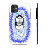 Polar Blue Husky Dog Running Art White Case Mate Tough Phone Cases Iphone 11
