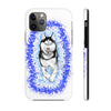 Polar Blue Husky Dog Running Art White Case Mate Tough Phone Cases Iphone 11 Pro