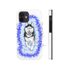 Polar Blue Husky Dog Running Art White Case Mate Tough Phone Cases Iphone 12 Mini