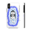 Polar Blue Husky Dog Running Art White Case Mate Tough Phone Cases Iphone X