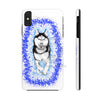 Polar Blue Husky Dog Running Art White Case Mate Tough Phone Cases Iphone Xs Max