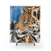 Powerful Jaguar Watercolor Art Shower Curtain 71 × 74 Home Decor