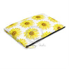 Pretty Sunflowers Pattern White Accessory Pouch Bags