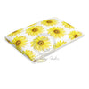 Pretty Sunflowers Pattern White Accessory Pouch Bags