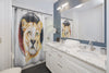 Proud Lioness Ink Art Shower Curtain Home Decor